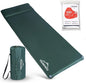 Throntrax Camping Sleeping Pad - Ultralight Camping Mat with Pillow Built-in - 3.1" Thick | Self-Inflating & Suitable for All Seasons - Compact Sleeping Pad for Camping - Green