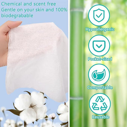 50PCS Compressed Towels,Coin Tissues,Disposable Toilet Paper Tablets with 5 Carrying Cases,Compressed Cotton Coin Tissue Towel Soft & Odor Free for Home Beauty Salon Travel Camping