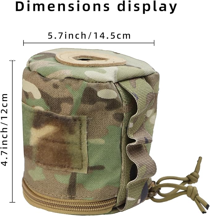 Tactical Toilet Paper Holder Waterproof and Wear-Resistant，Toilet Paper Holder for Outdoor Use, Camping,picnics (camo)