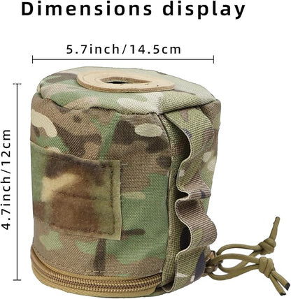 Tactical Toilet Paper Holder Waterproof and Wear-Resistant，Toilet Paper Holder for Outdoor Use, Camping,picnics (camo)