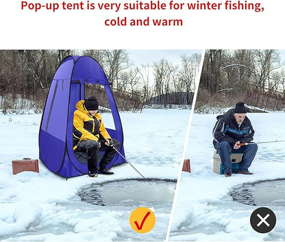 Pop Up Tent, Clear Outdoor Tents Sports Fishing, Rainproof and Windproof Beach Camping, Lightweight and Sturdy, Easy Set Up, UPF 50+ Portable Folding 39" x 64"