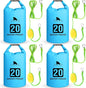 4 Set 2 in 1 Sand Anchor and Buoy Kit Floating Bag Kayak Anchor Waterproof Dry Bag for Lake Beach Boats Watercrafts Hiking Camping Water Sports Surfing Tubing Kayaking(Blue)