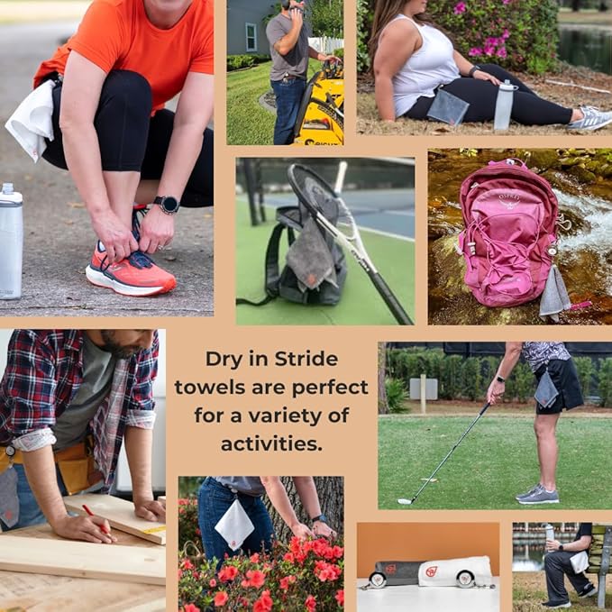 Clippable & Retractable Towels are Perfect for Exercise, Golf, Hiking, Automotive, Fishing, Sports, Yard Work & More (Dark Grey, 10x10 inch (Regular))