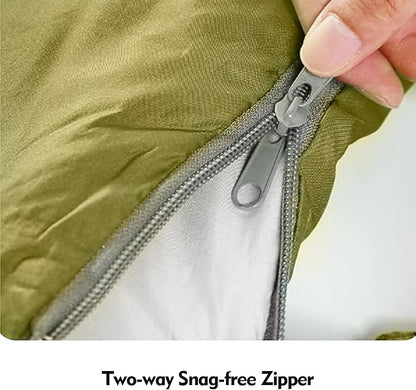 Double Sleeping Bag for Adults Men Women, XL Queen Size Two Person Sleeping Bag for All Season Camping Hiking Backpacking 2 Person Sleeping Bags for Cold Weather & Warm