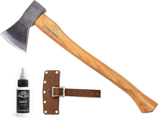 1844 Helko Werk Germany Traditional Rheinland Pack Axe - Made in Germany Compact Lightweight Axe for backpacking camping Long Hatchet - Head 1.5 lbs, Handle 20 in. (Rheinland Pack Axe) #11327