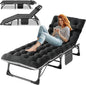 ABORON Folding Camping Cot for Adults, Heavy Duty 3-in-1 Bed for Guest Sleeping, Adjustable Double-Layer 1200D with Mattress & Carrying Bag for Home, Office, Vacation, Hospital Use
