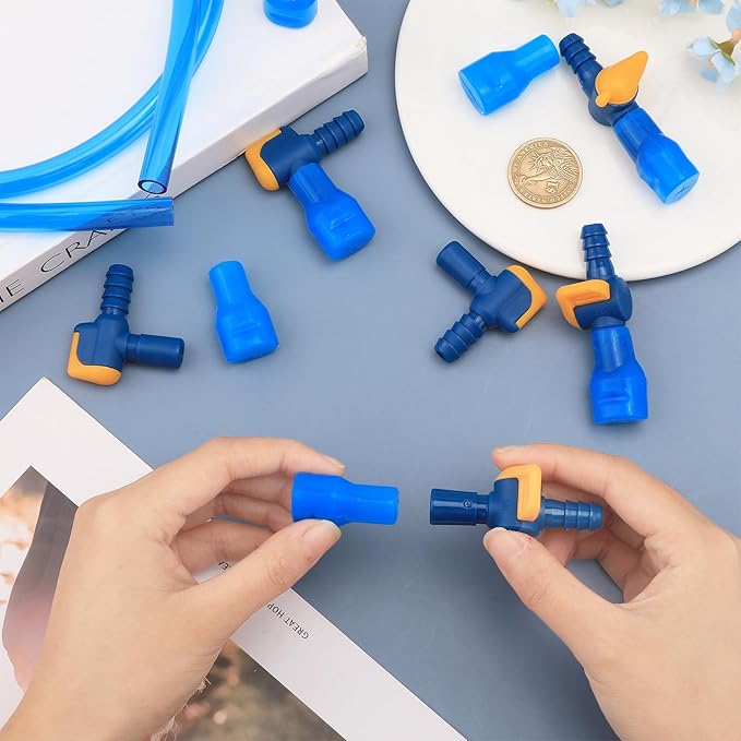 16pcs Replacement Bite Valve Silicone Nozzles ON-Off Switch Bite Valve Tube Nozzle Replacement with High Flow Replacement Tube replacement bite valve kit