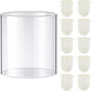 10 Pcs Propane Lantern Mantles with Glass Replacement Lantern Globe, U Shape Mantles and Standard Shape Lantern Replacement Globe, Propane Lantern Mantles Replacement Parts for Outdoor Camping