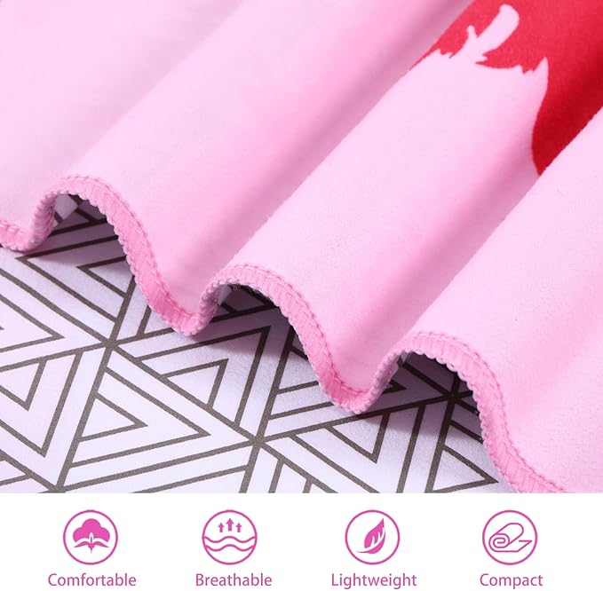 2 Packs Microfiber Oversized Lightweight Thin Beach Towel Compact Sandproof Quick Dry Clearance Towels Extra Large Sand Free Essentials Accessories Women Men Adults Gifts Little Pineapple Flamingos