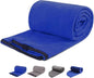 REDCAMP Fleece Sleeping Bag Liner for Adult Warm or Cold Weather, 75" Long Full Sized Zipper Camping Blanket for Outdoor Indoor Used with Sack, Navy Blue