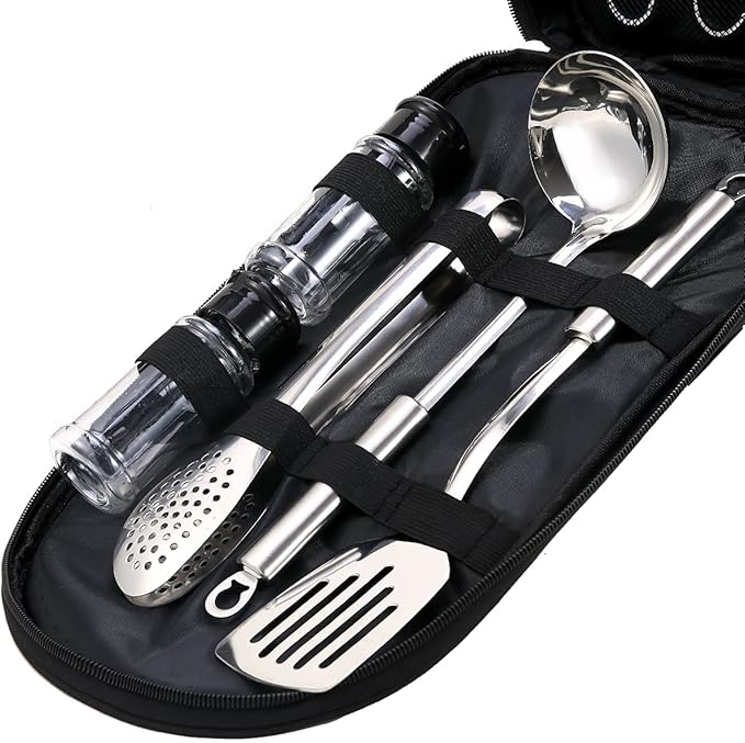 Camping Essentials Camping Accessories Gear Must Haves Camper Tent Camping Kitchen Rv Cooking Set Camping Cooking Utensils Set Supplies Gadgets Outdoor Stove Portable Picnic Gifts BBQ Stuff