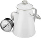 COLETTI Classic Percolator Coffee Pot — Camping Coffee Makers, Coffee Percolator – The Original Camping Coffee Pot, Now Modernized – For Campsite Brewmasters Everywhere [White Enamel, 12 Cup]
