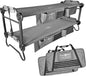 Disc-O-Bed Large Outdoor Convertible 2 Person Bench and Double Camping Cot Portable Bed Bunk System for Adults