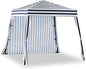 EzyFast Compact Pop Up Canopy Tent, Collapsible Instant Shelter,Portable Sports Cabana, with Built-in Weight Bags, 8 x 8 ft Base / 6 x 6 ft Top for Camping,Hiking,Fishing,Picnic (Classical Stripe)