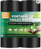 50 Portable Toilet Bags, Thick Biodegradable Camping Toilet Bags for Portable Potty, 8 Gal Compost Toilet Waste Bags Potty Bags for 5 Gallon Bucket Toilet Seat Adults Outdoor, 1.1 Mil