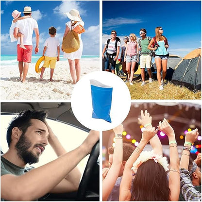 12PCS Pee Bags, Urine Bags for Travel, Disposable Urine Bags, Pee Bags for Travel for Women, Pee Bags for Travel for Men, Disposable Urine Bags for Women, Disposable Urinals for Men, blue