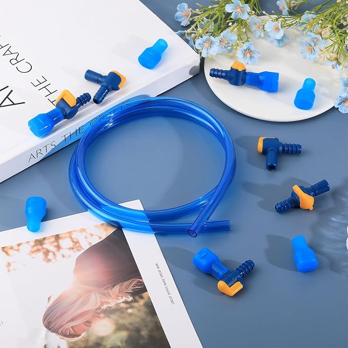 16pcs Replacement Bite Valve Silicone Nozzles ON-Off Switch Bite Valve Tube Nozzle Replacement with High Flow Replacement Tube replacement bite valve kit
