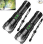 2 Pack Flashlights,High Power Waterproof Dual Button/Dual interfaceFlashlight for Emergency,Outdoor (No Batteries)