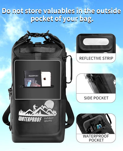 IDRYBAG Dry Bag Backpack Waterproof Floating 20L/30L/40L, Dry Bags Waterproof Backpack for Men, Dry Sack Waterproof Bag