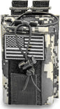 Molle Radio Pouch Holster Tactical Holder Duty Belt Accessories Military Heavy Bag for Two Ways Walkie Talkies Adjustable Storage with 1 Pack Patch