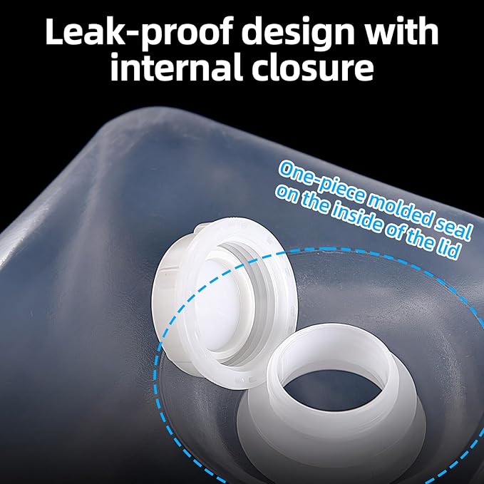 2 Pack Collapsible Water Storage Containers, 2×5.3 Gallon BPA Free Water Bag Jug with Spigot for Camping Hiking Backpacking Outdoors & Emergency