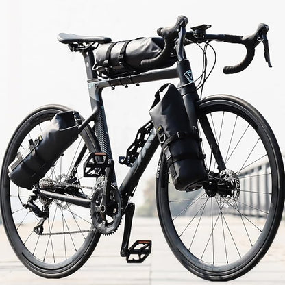 5L Bike Fork Bag with Multipurpose Cage for Cycling Touring,Lightweight Bicycle Waterproof Dry Cargo Rack Bag for MTB,Road,Mountain,Folding bikes