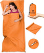 The Friendly Swede Sleeping Bag Liner — Ultralight Polyester or Cold Weather Microfiber Adult Sleep Sack; Thin Travel Sheets for Hotel; Camping Sheets; Travel Sleeping Bag with Pocket-Size Stuff Sack