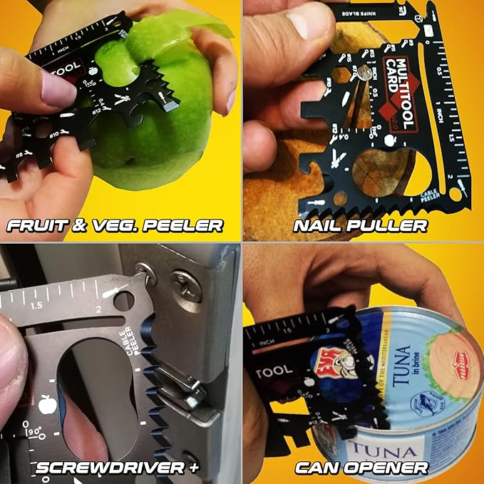 37-in-1 Credit Card Multitool Black Set Men's Gifts for Birthday. Wallet Credit Card Size Multi Tool Gift. Wallet Tool Card All Purpose Tool Gifts for Dad. Cool Tool Gifts For Men Who Want Nothing