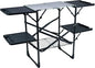 GCI OUTDOOR Slim-Fold Cook Station | Portable Folding Kitchen Table with a Heat Resistant Tabletop, 4 Side Tables & Storage Rack, Perfect for Picnics & Camping Trips