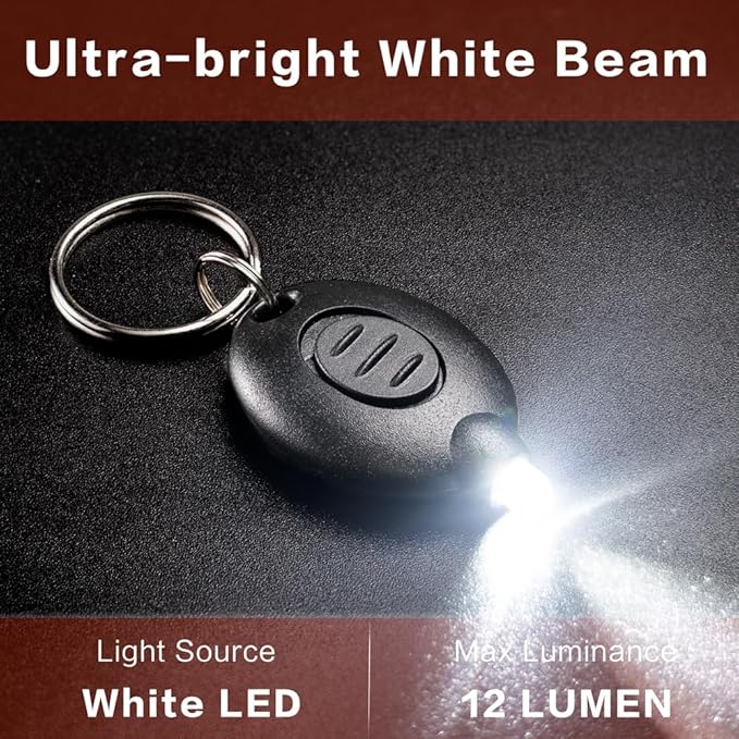16 Pack Ultra Bright Mini LED Keychain Flashlight, Small Key Ring Flashlight, Portable LED Keychain Light