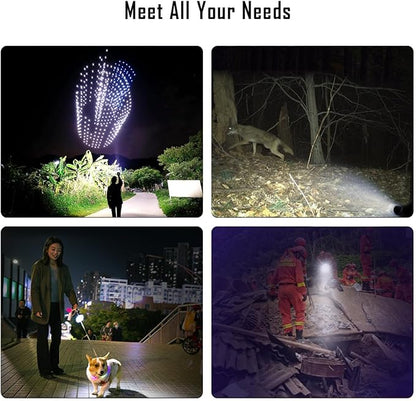 IMALENT MR90 Rechargeable Flashlights 50000 Lumens, Tactical Flashlight with Cree XHP 70.2 LEDs Long Beam Distance 1586 Meters, Led Powerful Flashlight for Camping and Hiking