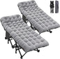 ABORON 2PK Oversized Folding Camping Cot for Adults, Double Layer 1200D, 500lb Capacity, Heavy Duty Guest Cot with Mat & Carrying Bag for Indoor & Outdoor Use