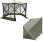 CLAM Quick Set Venture 9x9 Ft Portable Outdoor Camping Canopy Shelter, Green/Tan + Clam Quick Set Screen Hub Tent Wind & Sun Panels, Green (2 Pack)
