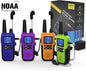 4 Walkie Talkies for Adults Long Range Rechargeable Walkie-Talkies - Long Distance 2 Way Radio Walkie Talkies 4 Pack Walkie Talkies with Earpiece Mic Set USB Charger Lanyard NOAA Weather Alert
