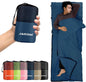 Sleeping Bag Liner, Travel Sheets & Adult Sleep Sack, Ultralight and Portable Summer Sleeping Bag - Ideal for Backpacking, Hotels and Hostels, Business Trips, Camping