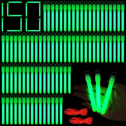 150 Pcs Green Glow Sticks Bulk 4 Inch Emergency Bright Light Sticks with Lanyard Fishing Glow Sticks 12 Hours Duration Camping Glow Sticks for Rave Easter Halloween Christmas New Year Concert Decor