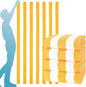 4 Packs Oversized Stripe Beach Towel Thin Terry with Towel Bands Set XL Extra Large Big Clearance Pool Travel Accessories Essentials Soft Absorbent Swim Bath Towels Bulk Men Women Adults Gift Yellow