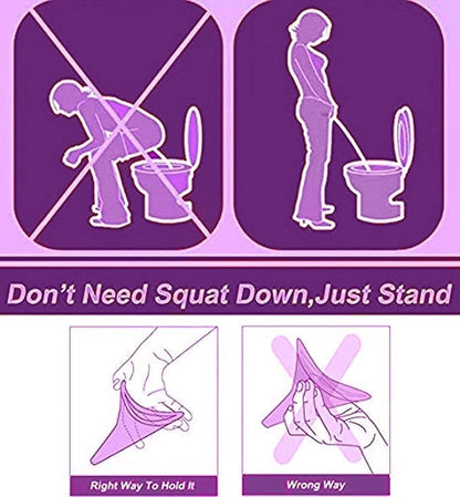 2Pack Female Urination Device, Female Urinal Silicone Funnel Urine Cups Portable Urinal for Women Standing Up to Pee Funnel Reusable Women Pee Funnel, Camping,Outdoor,Travel, Activities