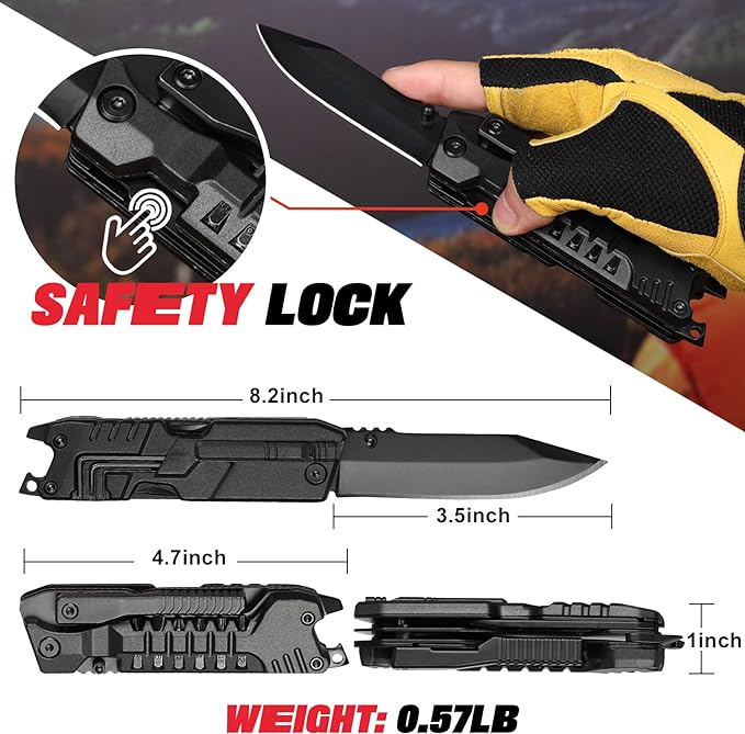 19 In 1 Multitool Pocket Knife - EDC, Outdoor, Camping Gear, Pocket Knife for Men, Brother, Uncle, Grandpa, Cool Gadgets Gifts Idea, Stocking Stuffers for Christmas, Birthday, Fathers day