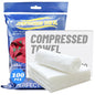 100 Pcs Mini Compressed Towels, Disposable Face Compressed Towel, Compressed Hand Wipe, Camping towel, Portable Compressed Coin Tissue for Travel/Home/Outdoor Activities (Individual packaging)