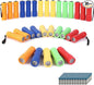 30-Pack Small Mini Flashlight Set, 5 Colors, 9-LED Handheld Flashlight with Lanyard,90-Pack AAA Battery Included for Kids/Night Reading/Party/Camping/Emergency/Hunting(30 Pack)