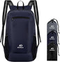 15L Hiking Daypack - Water Resistant Lightweight Packable Backpack for Travel Camping Outdoor - Darkblue