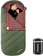 KingCamp Sleeping Bag for Adults, Cold Weather & Warm Extra Wide Big & Tall XL Portable Waterproof Flannel Sleeping Bags, Essentials Gear Accessories for Camping Backpacking Hiking Indoor & Outdoor