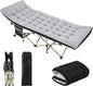 Yaheetech Folding Camping Cot Portable Outdoor Bed for Adults w/Mat & Storage Bag & Carry Bag, Heavy Duty Cots for Outdoor Travel & Office/Home Nap