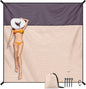 Beach Blanket Waterproof Sandproof Large Beach Mat 79" X 87", Quick Drying Durable Portable Lightweight Outdoor Nylon Picnic Blanket for Travel Camping Hiking, Champagne Gold