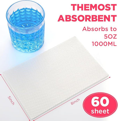60 Set Bedside Commode Liners with Absorbent Pads Disposable Potty Bags for Portable Toilet with Commode Pads for Adult Elderly Commode Chairs Bucket Portable Camping Toilet Bags (Pink)