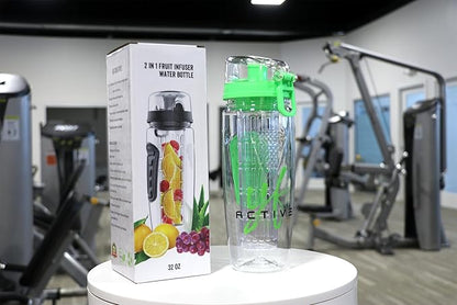 32oz BPA Free Infusion Water Bottle, Increase Daily Water Intake with Flavor