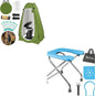 BLIKA Portable Toilet Kit for Camping, Camp Toilet with Pop-Up Privacy Tent, Toilet Bags and Eco Absorbent Gel, Foldable Portable Toilet for Adults, Portable Outdoor Shower Tent Camp Toilet