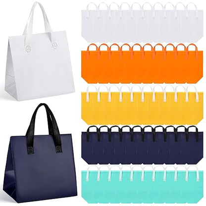 50 Pcs Insulated Take Away Bags Bulk Thermal Insulation Food for Coffee Milk Tea Hot Cold Food Fresh Seafood Cooler Pizza Delivery Bags for Catering Restaurant Grocery (Colorful)
