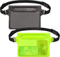 2-Pack Waterproof Pouch with Adjustable Waist Strap, Waterproof Dry Bag, Keeps Cell Phones and Valuables Safe and Dry, Perfect for Kayaking, Beach, Camping and Swimming (Black)